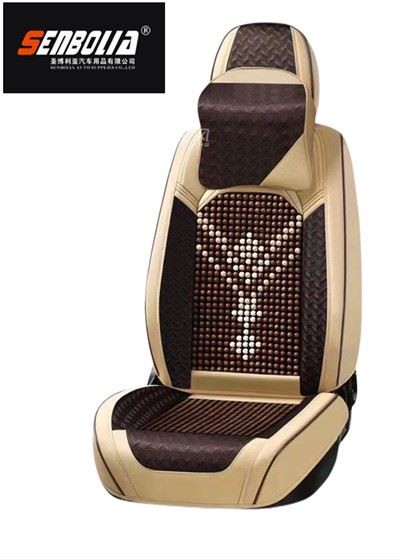 Univerzální polštář na autosedačku z dřevěných korálků